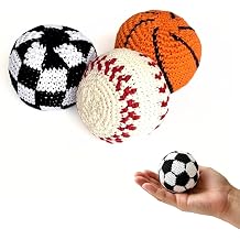 Hand-Made Knitted Hacky Foot Bag, 2026 Upgraded Sack Knitted Juggling Balls, Professional Hacky Balls, for Beginners to Use Sack