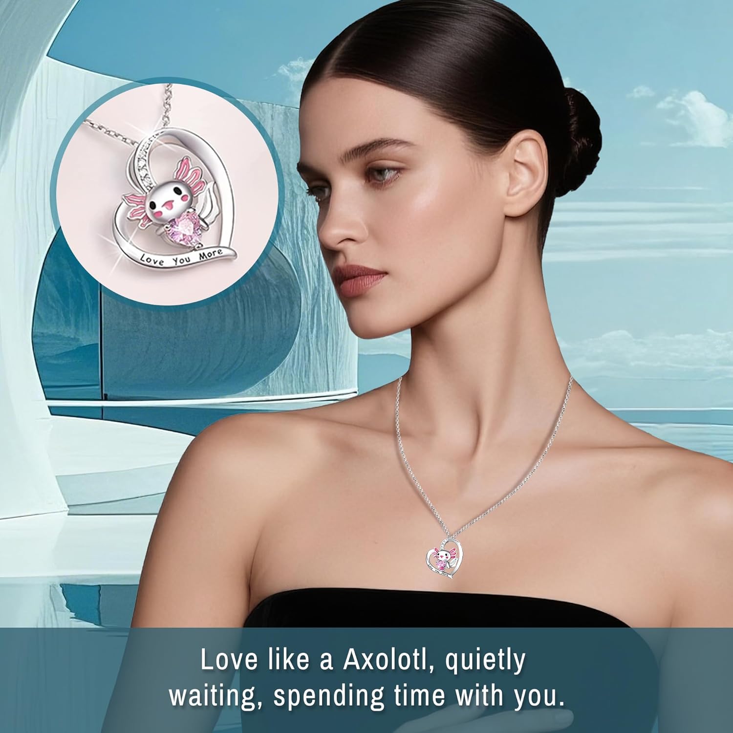 Axolotl Necklace Holiday gift for fashionable ladies - Image 5