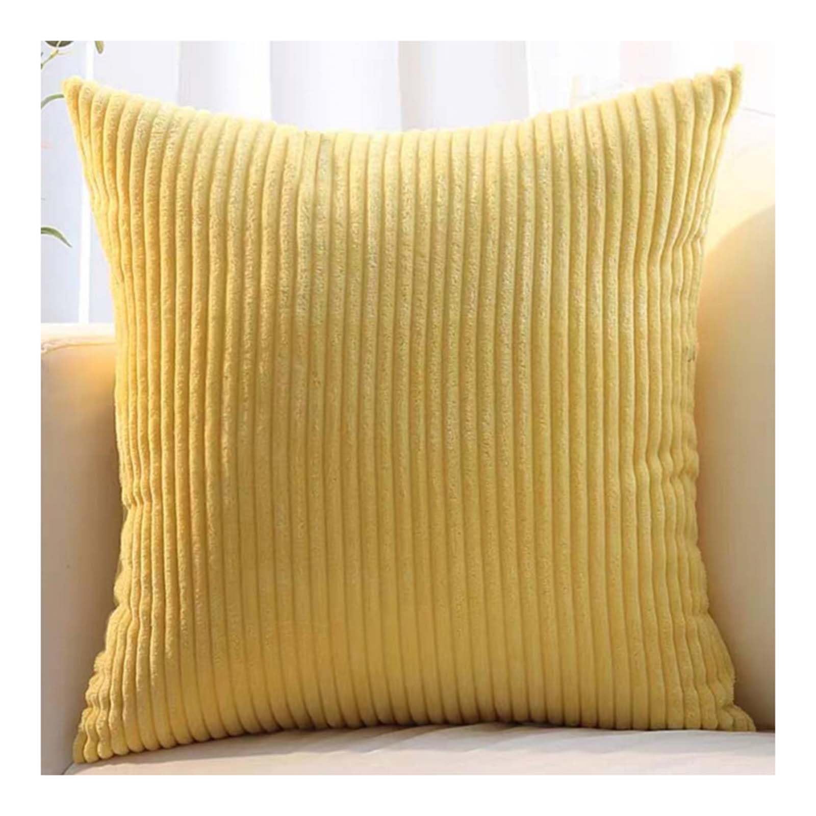 Set of 2 Sofa Pillow Cover corduroy 80x80 Cushion Cases 45x45 60x60 75x75 Decorative Square Throw Pillow Cases with Zipper for Couch Sofa Bed Pillowcase Protectors covers(Color 17,65x65cm/26x26in(2PC)
