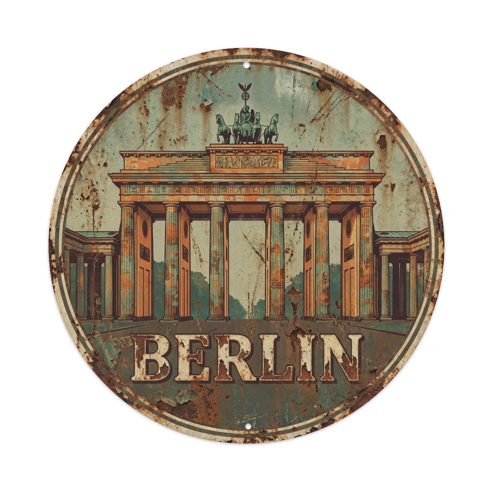 Galvaxio Style Vintage Travel Germany Berlin Metal Tin Sign