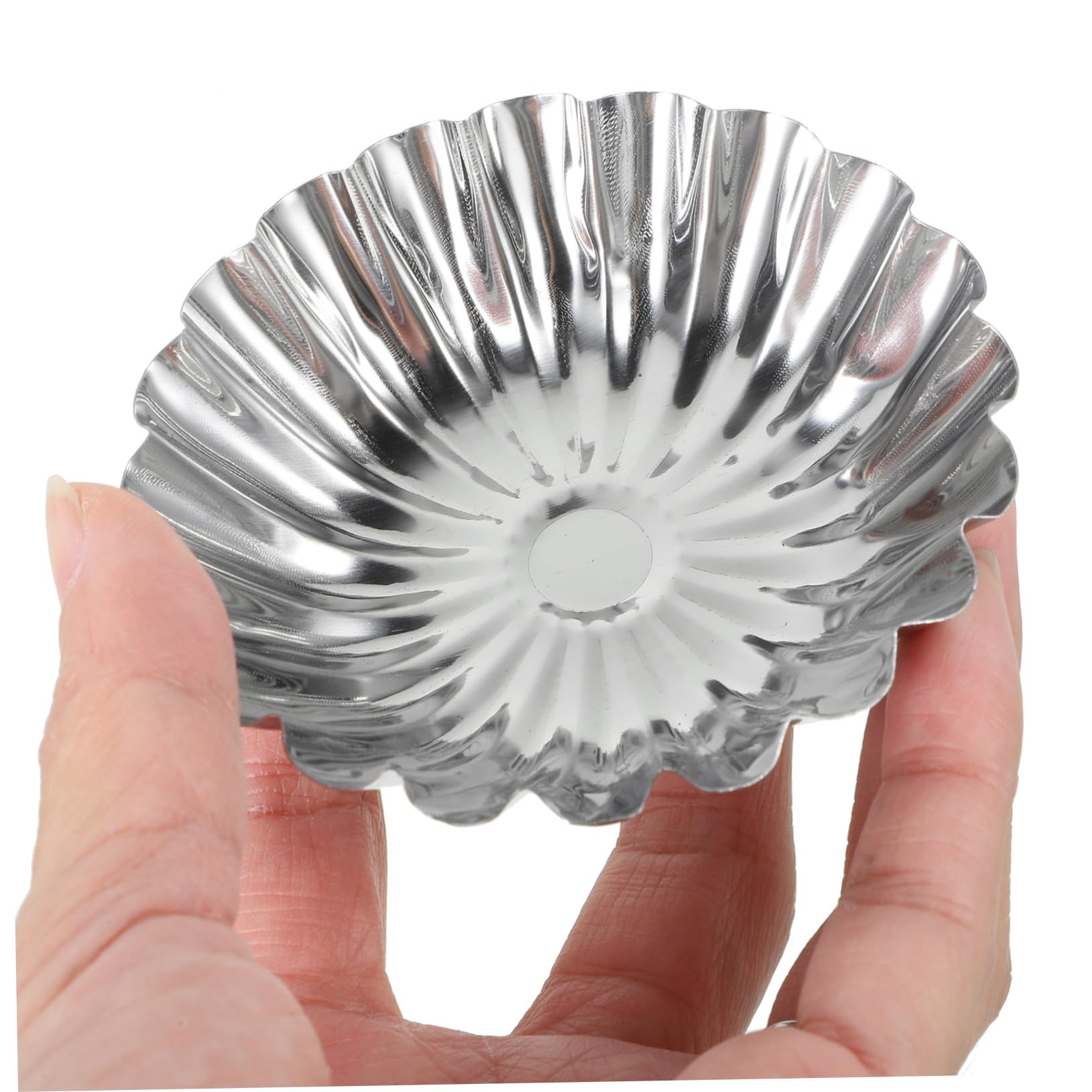 Zerodeko Moldes de Acero Inoxidable Reutilizables 50 para Tartaletas de Huevo, Moldes Decorativos para Tartas Pequeñas para Hotel y Pastelería
