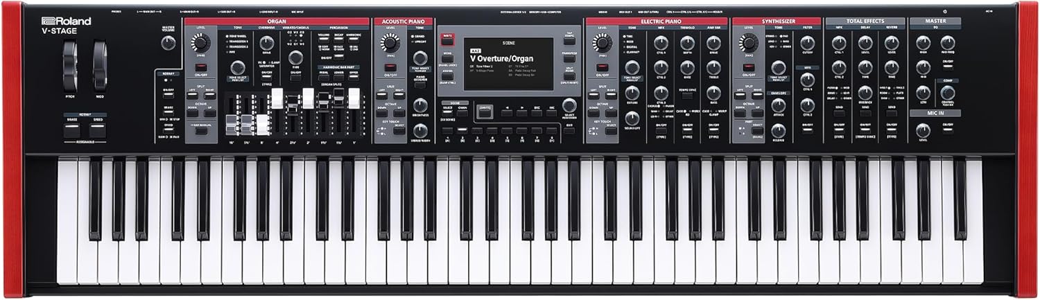 Roland V-STAGE 76 | Premium 76-Key Semi-Weighted Digital Keyboard | Ideal for Synth-Focused Players | Four Independent Sound Engines | Advanced Modeling Technology & Sound Customization