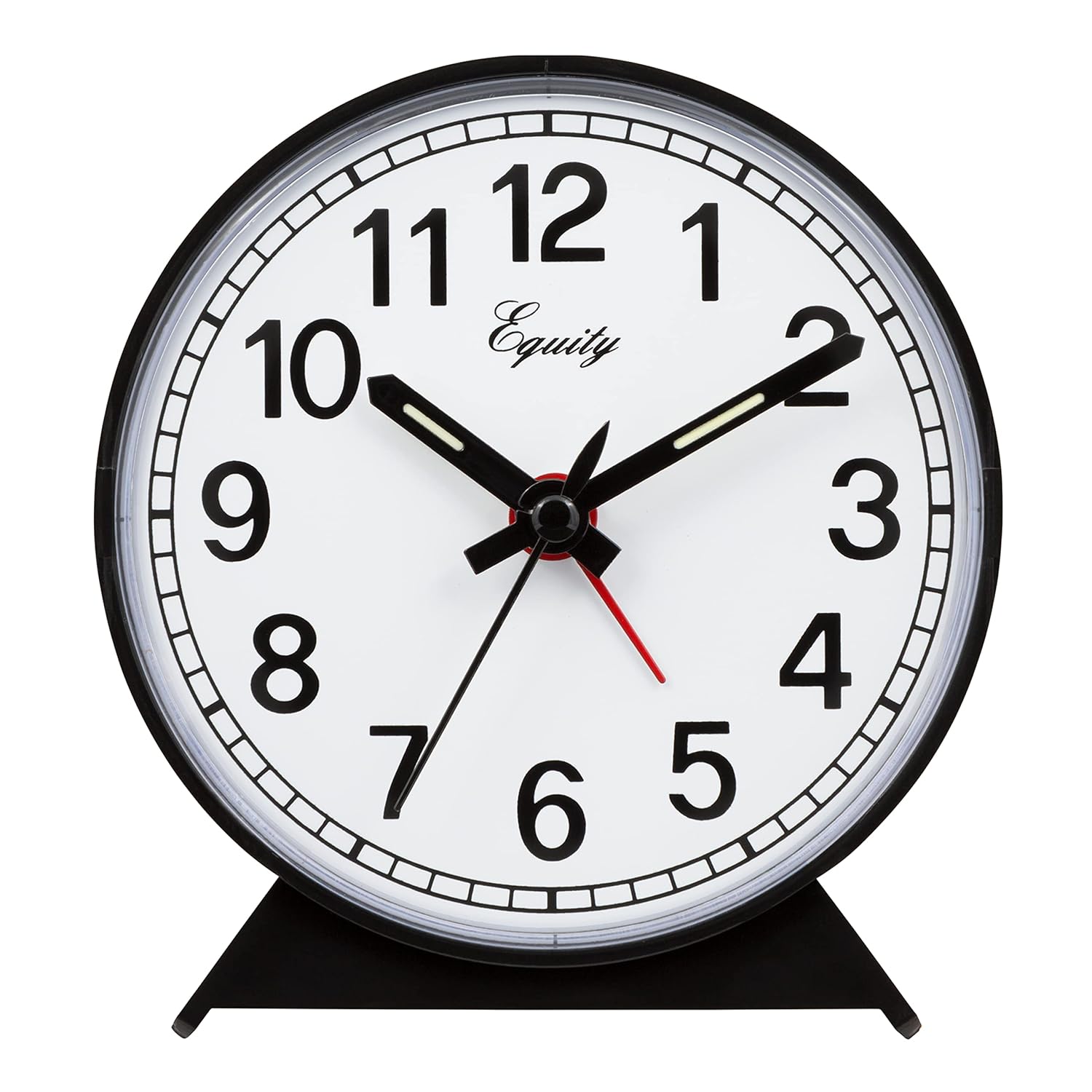 Equity 14075 Black Analog Wind-Up Alarm Clock