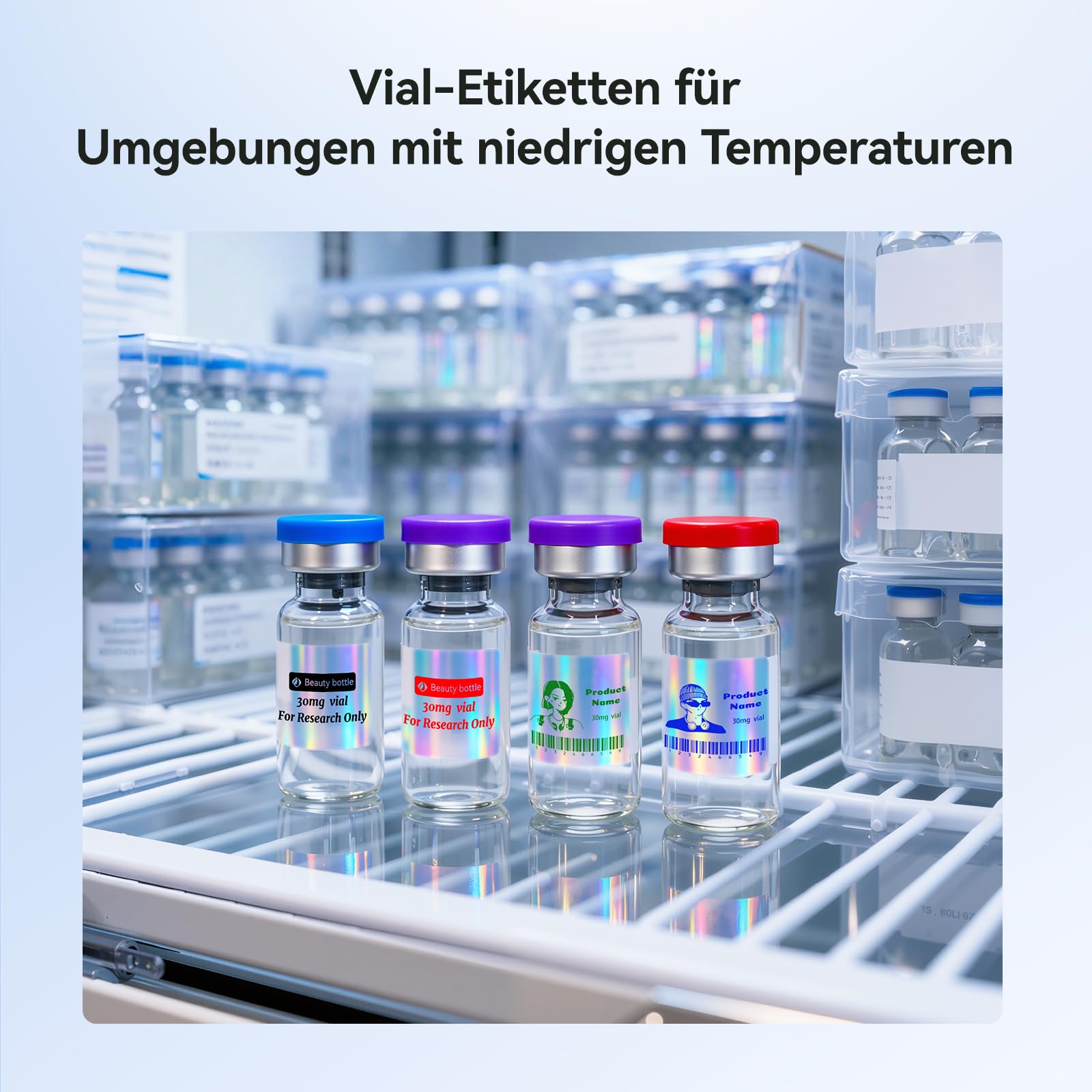 NIIMBOT M2 Etikettendrucker + Etiketten, unterstützt 8 bis 10 Jahre und -20 °C bis 100 °C kein Ausbleichen, für Zuhause, Büro, draußen, Arbeit