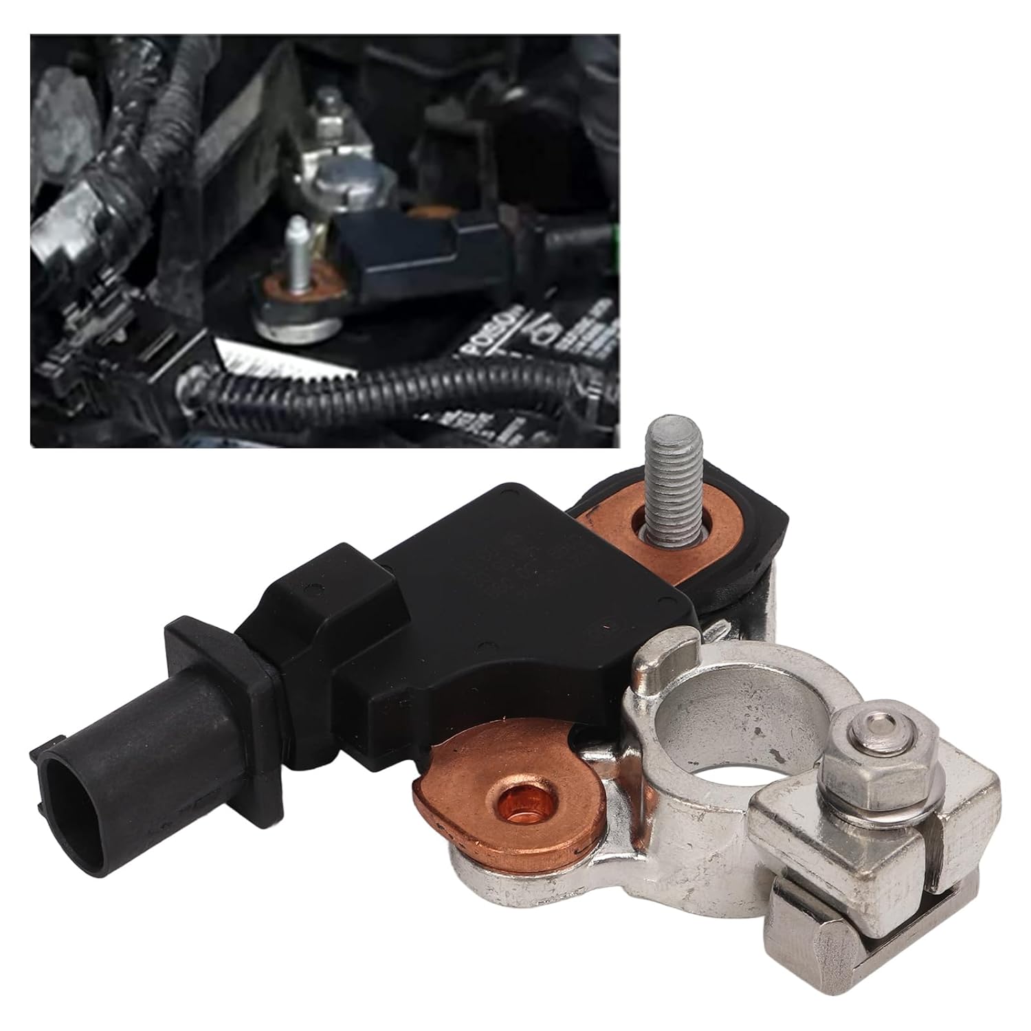 Car Battery Current Sensor, Car Battery Voltage Temperature Sensor Battery Terminal Sensor 38920 TR0 A02 Replacement for 2.4L 2012?2015 Voltage Regulator