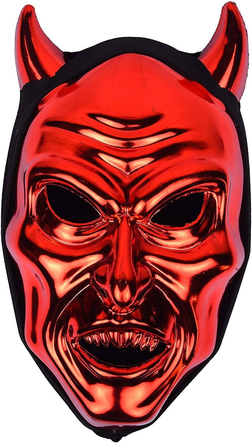 Partysanthe Metallic Red Devil Demon Mask Halloween Accessory 1 Pcs