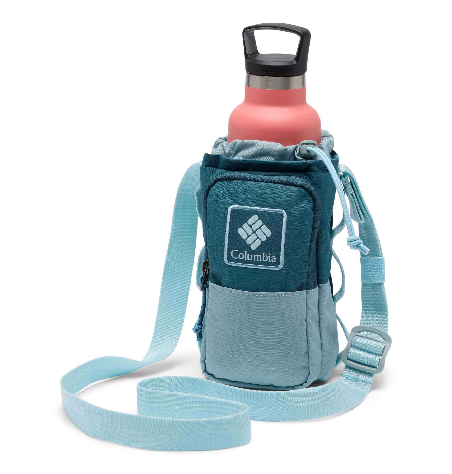 Columbia Unisex Trail Traveler Water Bottle Sling, Water Bottle Sling, Everblue/Crushed Blue/Marine Light, One Size