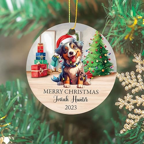 Miniatura 25 de Adorno personalizado para árbol de Navidad de perro Chow Chow, regalo único de Navidad negro para los amantes de los perros Adorno negro Chow Chow