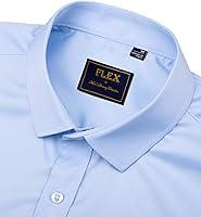 Vista 3 de J.VER Men's Dress Shirts Solid Long Sleeve Stretch Wrinkle-Free Formal Shirt Business Casual Button Down Shirts