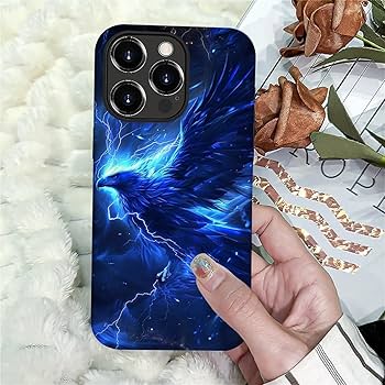 Amazon.com: ZHEGAILIAN Case for iPhone 16 Pro Max,Blue Lightning