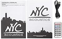Vista 8 de NYC Acoustics NPB3 Dual 4 "Altavoz Bluetooth Boombox portátil+USB/SD/LED+Remoto, Negro