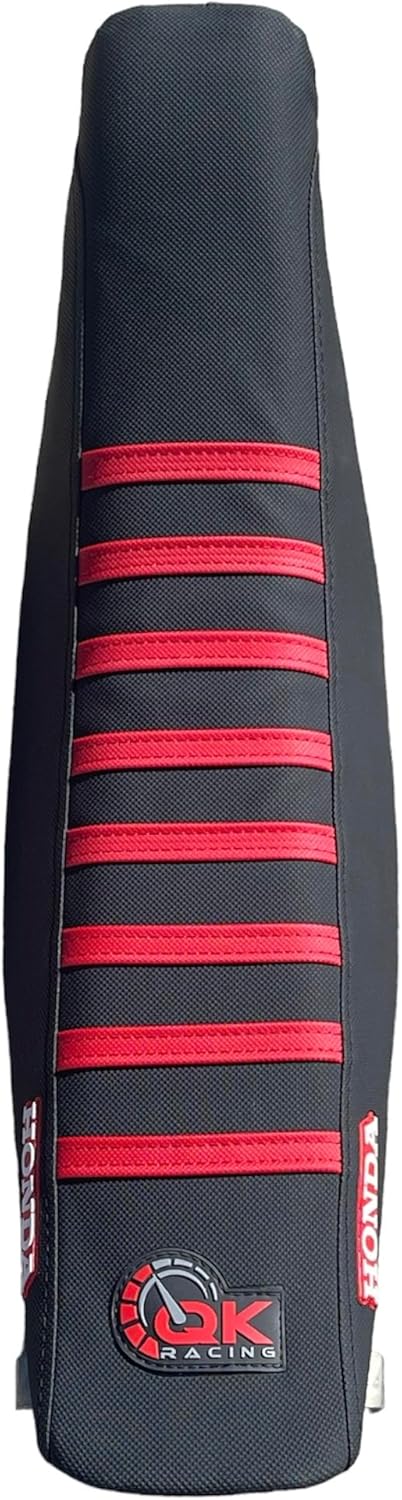 Multi Grip Seat Cover - Compatible Fit for 2004-2009 Hond@ CRF 250 250R Black/Red Ribs