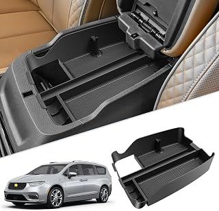 SKTU for 2021-2025 2026 Chrysler Pacifica/Pacifica Hybrid Pinnacle Center Console Organizer 2021-2026 Pacifica(Hybrid) Pinnacle Console Tray 2023 2024 2025 2026 Pacifica Accessories with Coin Holder