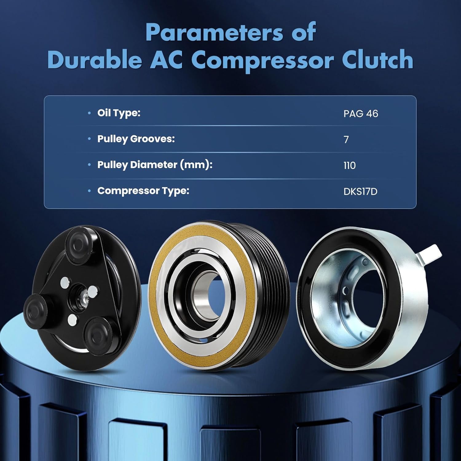 ECCPP A/C Compressor Clutch 2004-2013 for Infiniti QX56 5.6L 2012-2021 for Nissan NV2500 NV3500 5.6L Fast Cooling AC Clutch