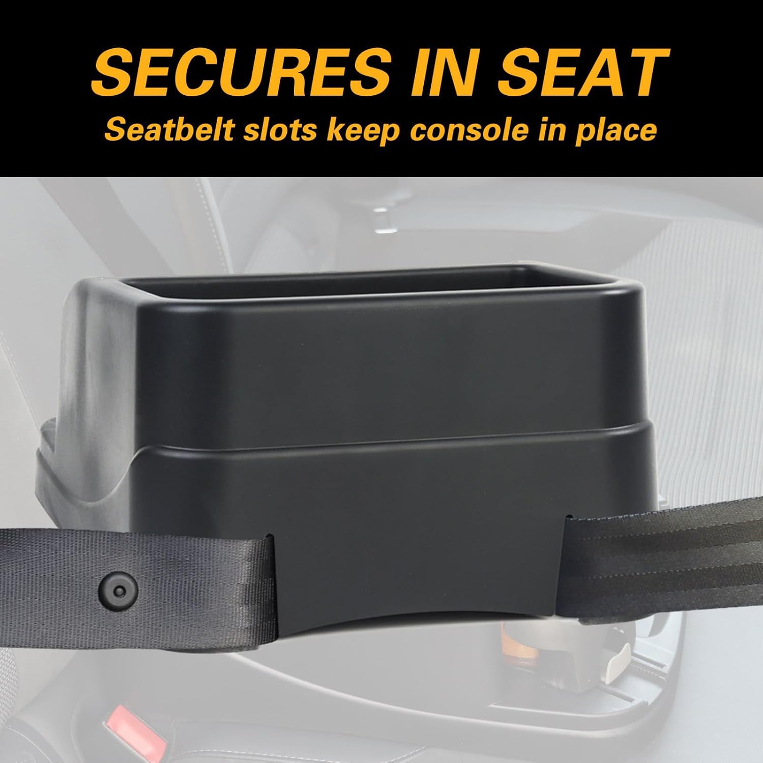 Central Console Armrest Rear Seat Storage Box Organizers Container Tray Car Interior with 2 Cup Holder Backseat Car