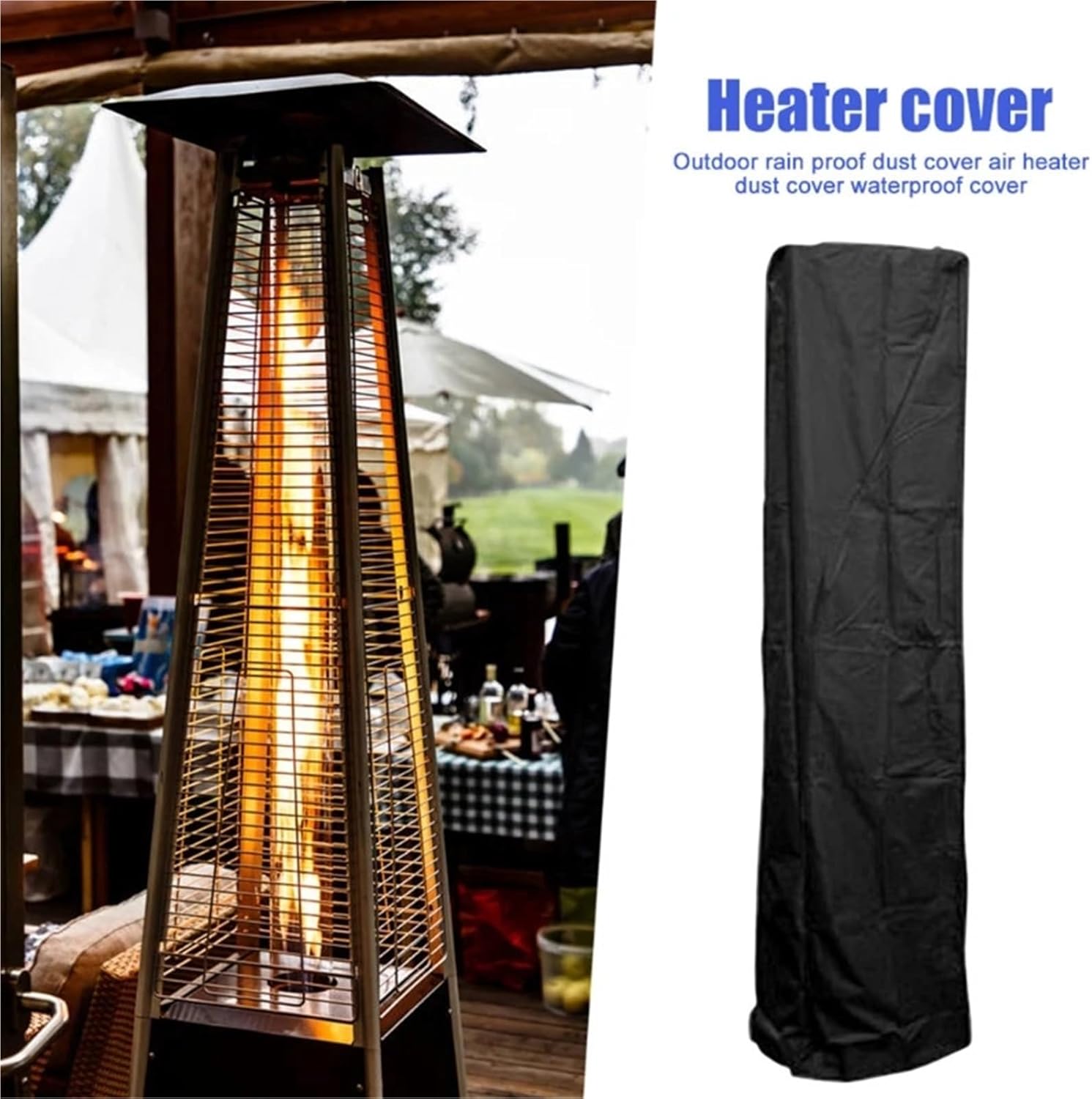 Patio Heater Covers Outdoor Garden Heater Waterproof Cover Patio Furniture Dustproof Rainproof
