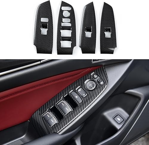 Miniatura 11 de para Honda Accord 2018 2019 2020 2021 2022 Accesorios de 10ª Generación Calcomanías de Coche ABS Pegatinas de Fibra de Carbono