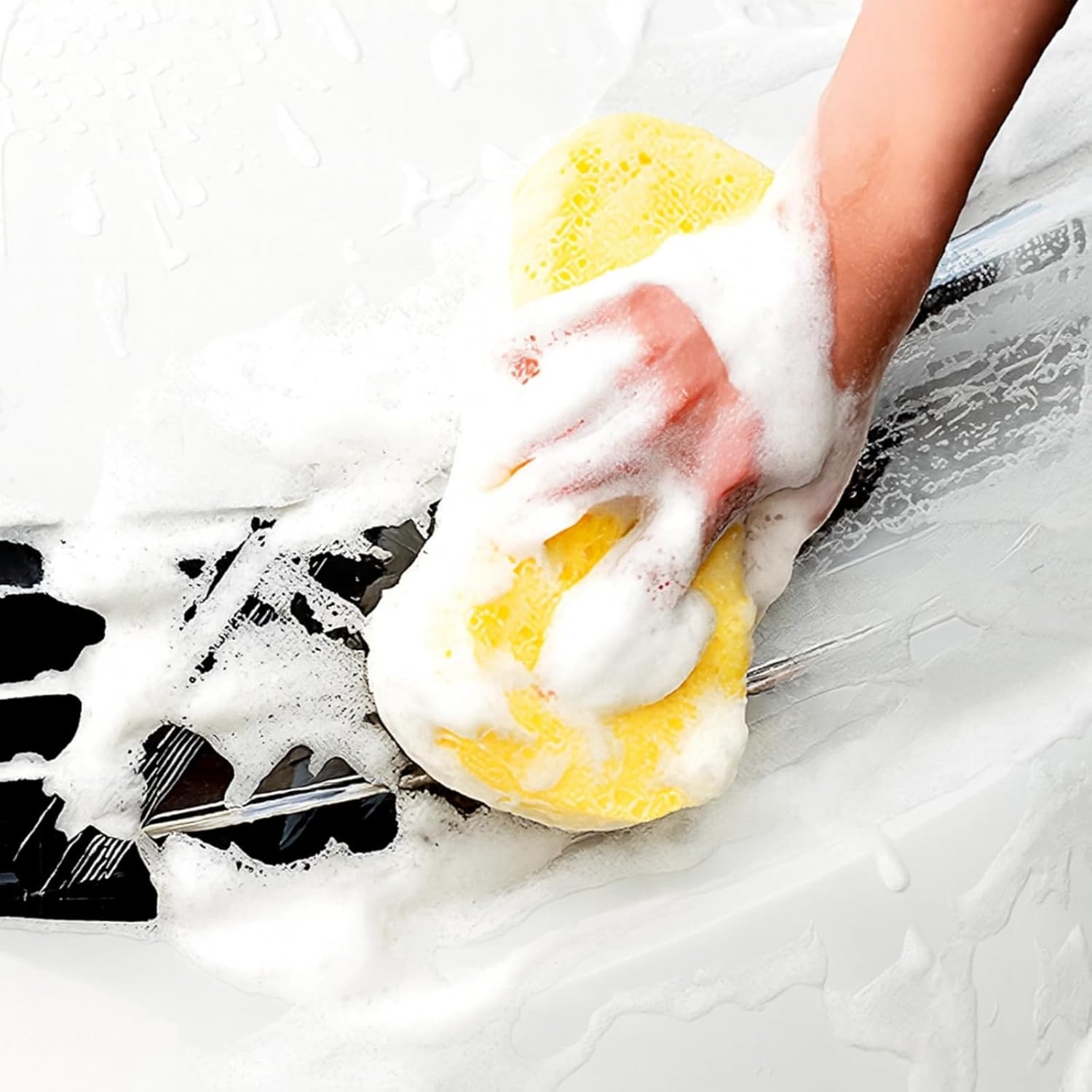 Car Wash Sponges (24), No-Scratch Detail, Honeycomb, Expandable