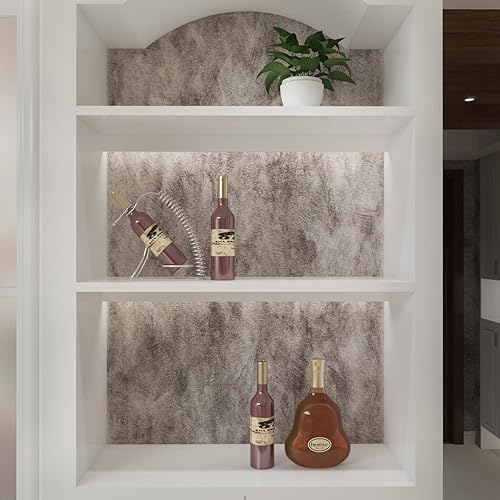 Miniatura 4 de Papel tapiz de hormigón gris para despegar y pegar, papel adhesivo de 16 x 118 pulgadas, autoadhesivo, impermeable, extraíble, textura 3D, textura