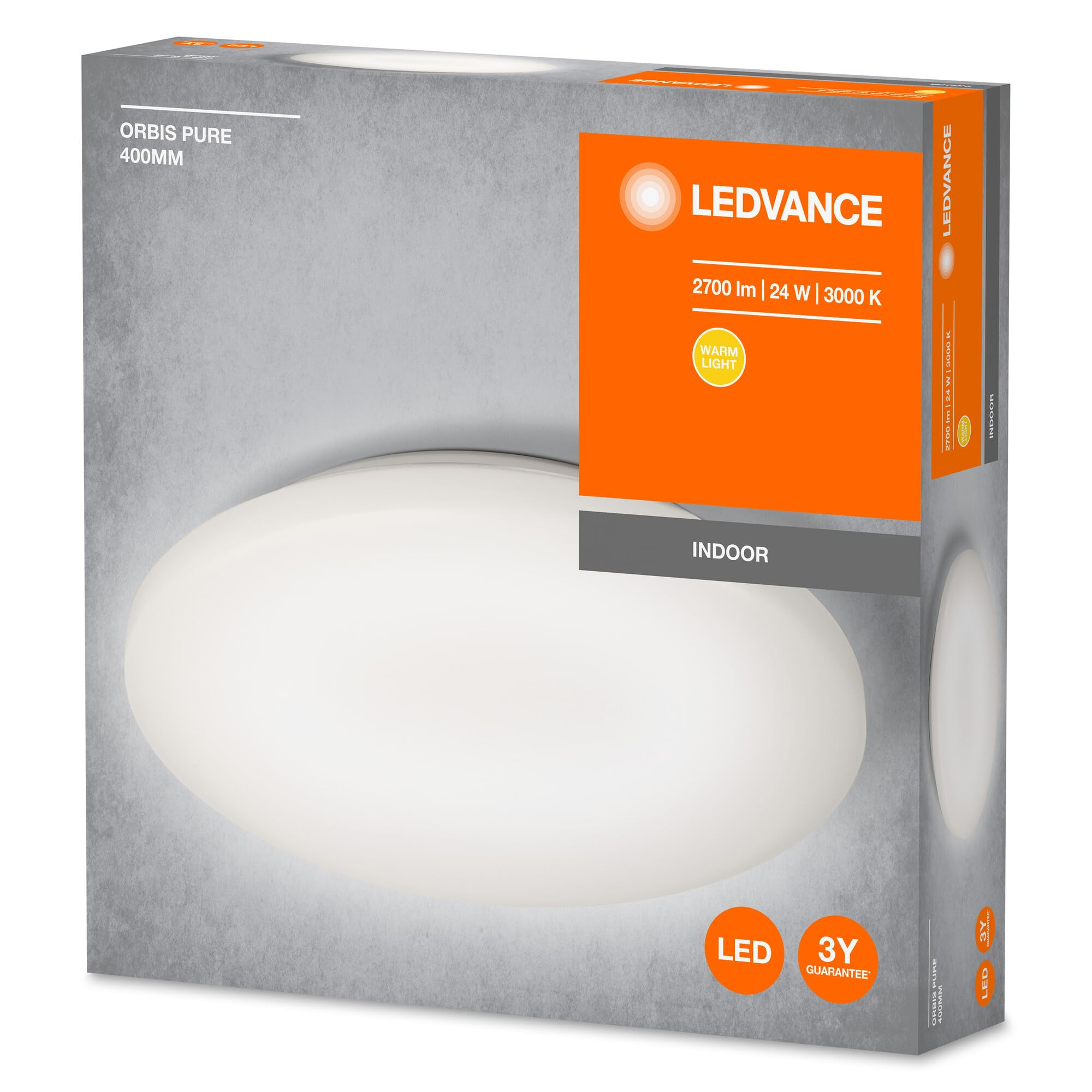 LEDVANCE Orbis Pure 400MM 24W 830 24 W, Bianco Caldo