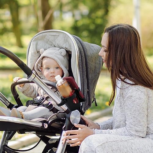 Miniatura 9 de Portavasos para caminante, portavasos para silla de ruedas para botella de bicicleta, soporte para taza de cochecito con abrazadera para bicicleta