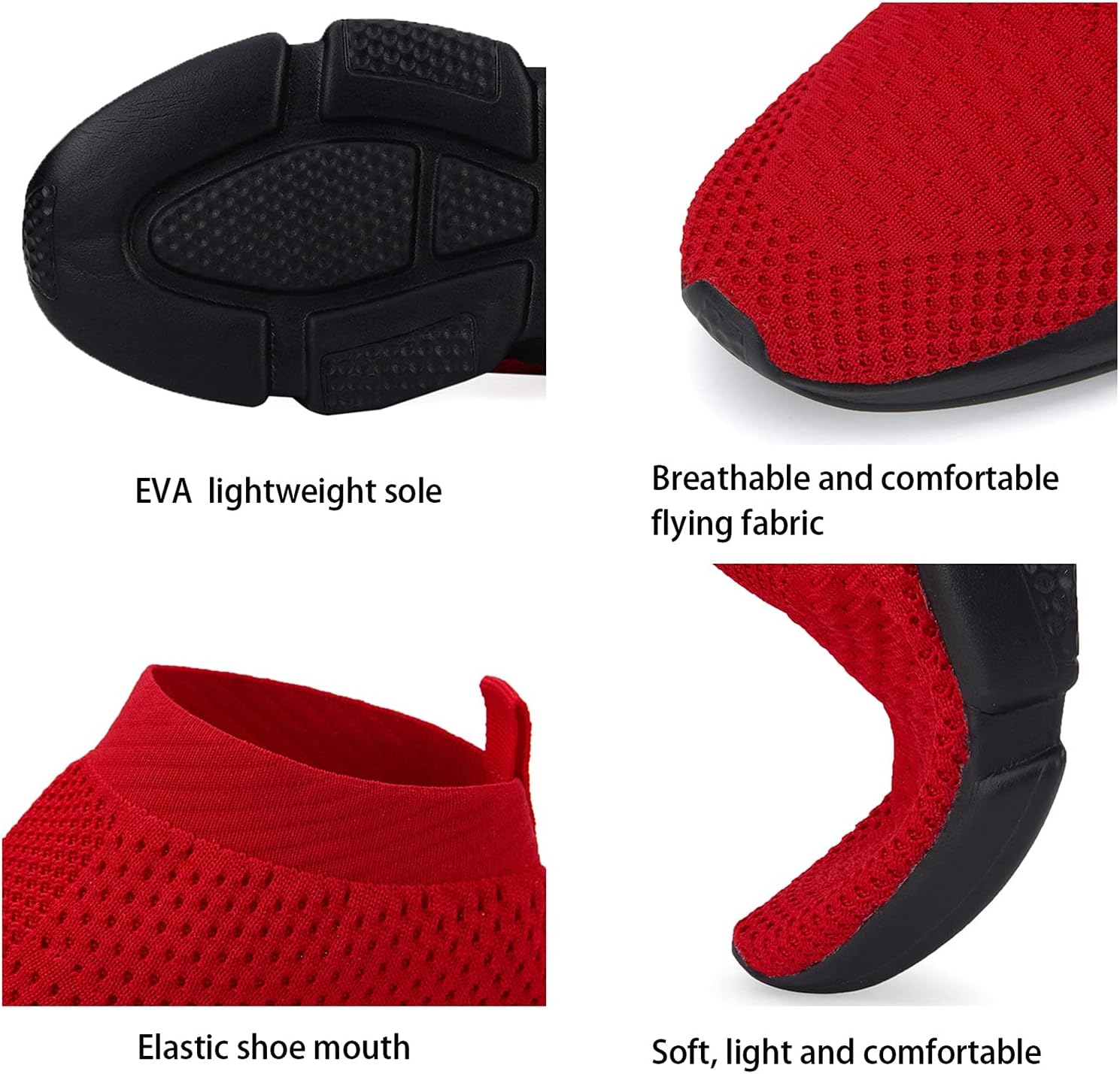 WXQ Men's Running Shoes Comfortable Lightweight Breathable Walking Shoes Mesh Workout Casual Sports Shoes - Image 4