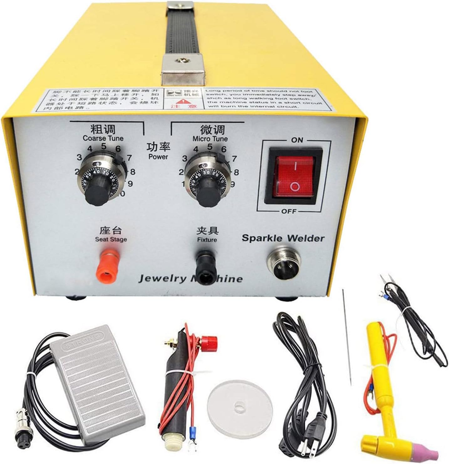 Jewelry Welder Machine 30A/80A Spot Welding Machine, Portable Electric Welding Equipment with Foot Pedal, Pulse Sparkle Spot Welder for Platinum, Gold, Silver, Copper Hardware Restoration 30A-110V