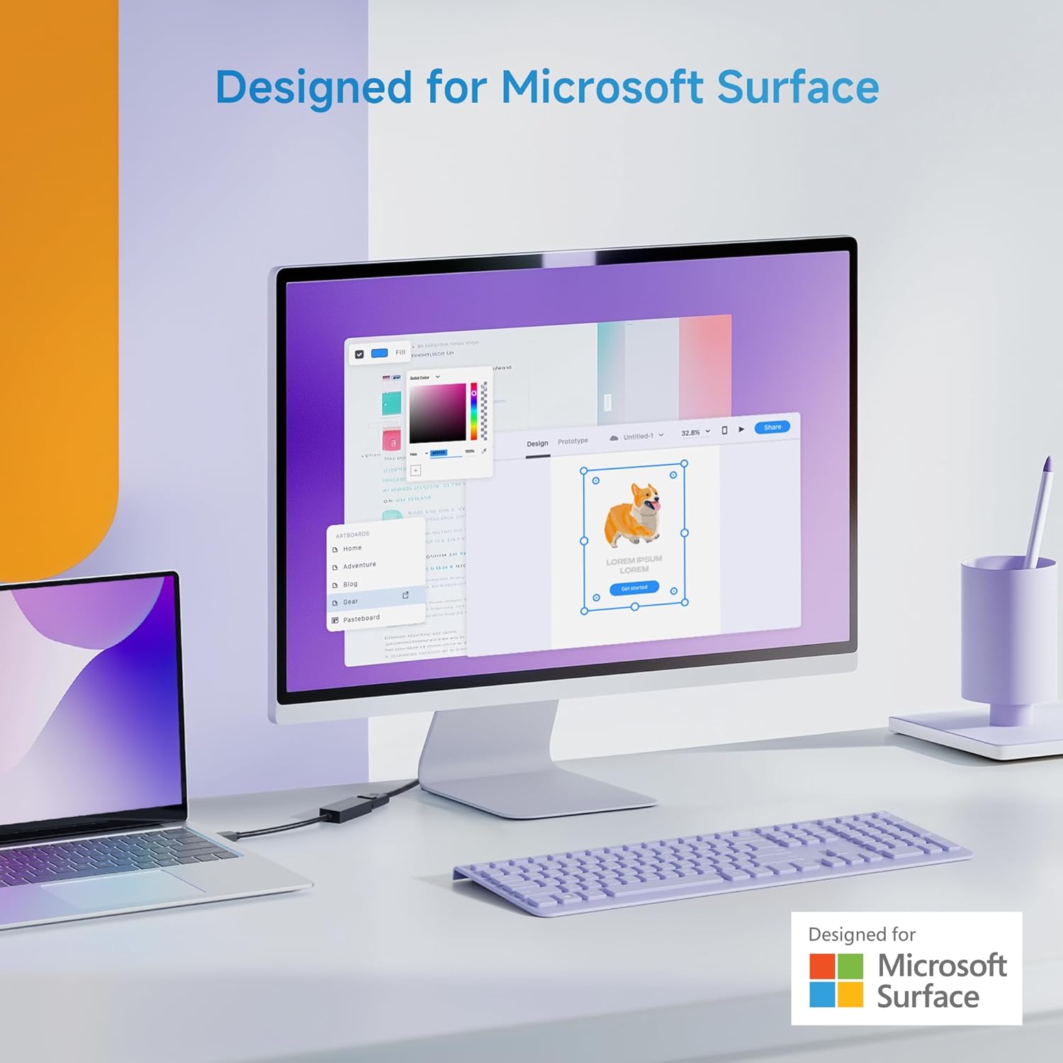 Cable Matters [Designed for Microsoft Surface] USB C to HDMI 2.1 Adapter, Supports 4K@240hz, 8K@60hz, HDR, Compatible with Surface Pro/Laptop/Book with USBC or Thunderbolt 4