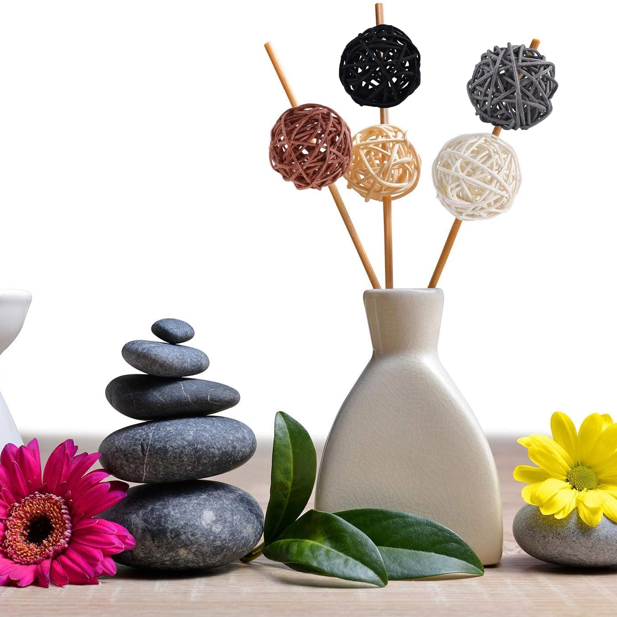 Bolas De Mimbre Y Ratán, Decorativas, 3cm, DIY, Para Boda Y Decoración De Interiores Y Exteriores