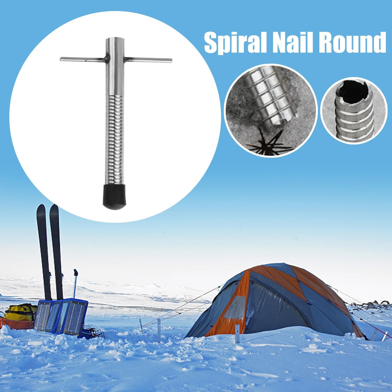 Tarière À Glace – Accessoire De Forage De Glace, Protection De Coupe Robuste | À Glace En Acier Inoxydable, Accessoires De Camping Portables Pour Le Camping, Pêche Sur Glace