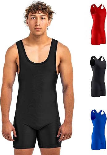 Matman Edge Wrestling Singlet Men Boys Spandex Weightlifting Solid Color