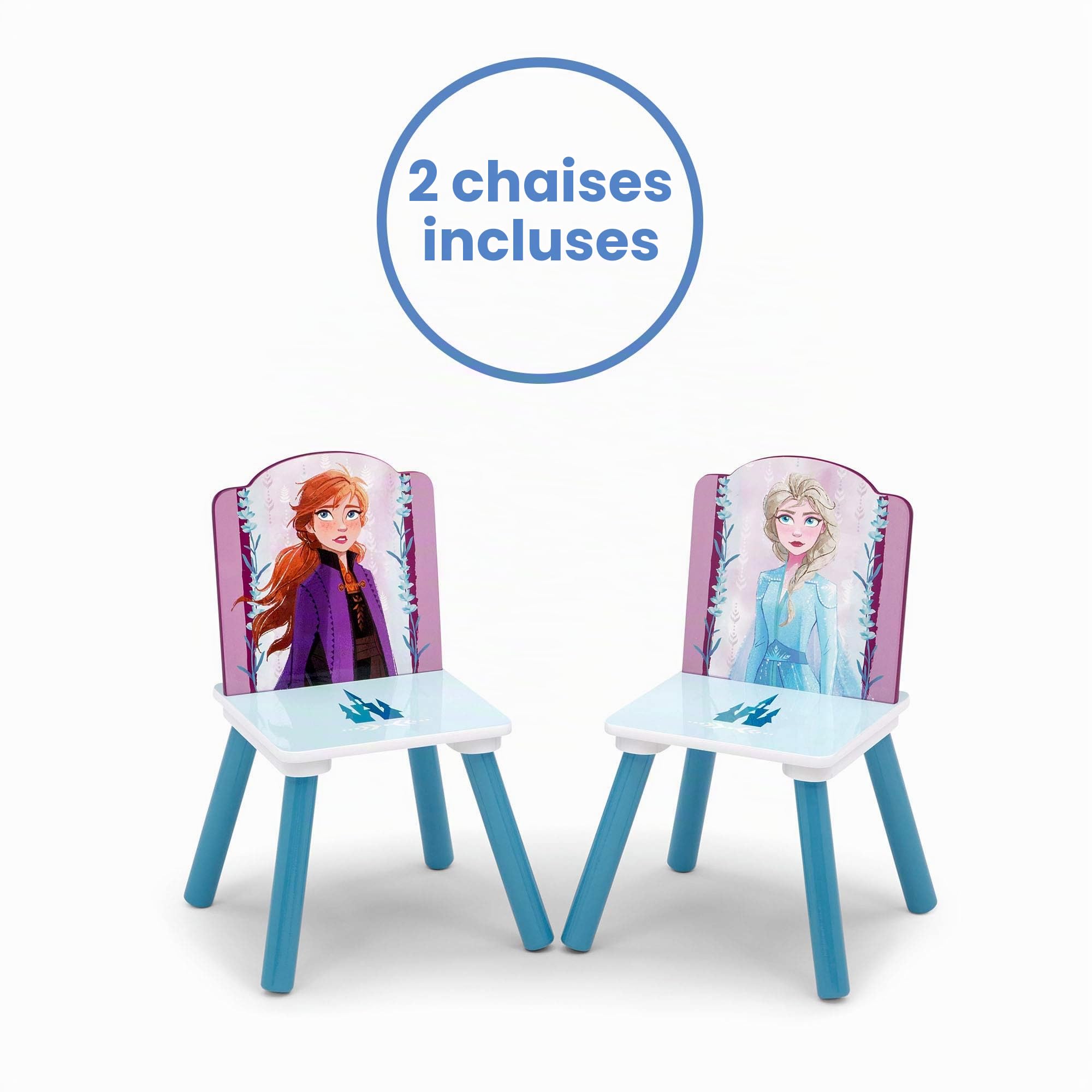 Delta Children TT87397FZ Ensemble Table et chaises La Reine des Neiges II avec Rangement