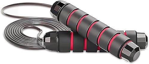 Cuerda de saltar, cuerda de saltar pesada, cable de cuerda de salto de velocidad rápida sin enredos con rodamientos de bolas