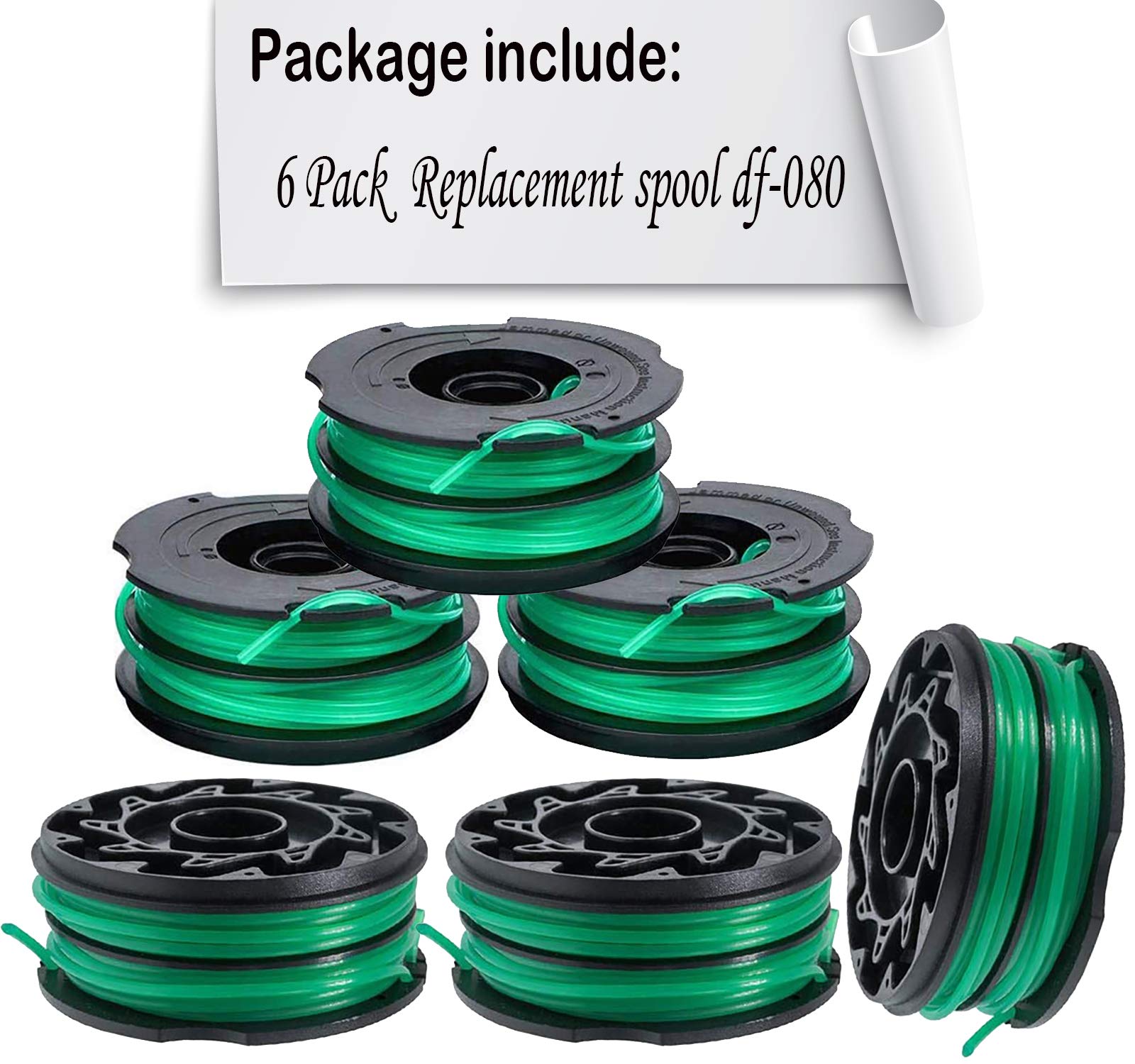 BOOTOP DF-080 Lot De 6 Bobines De Rechange Pour Débroussailleuse