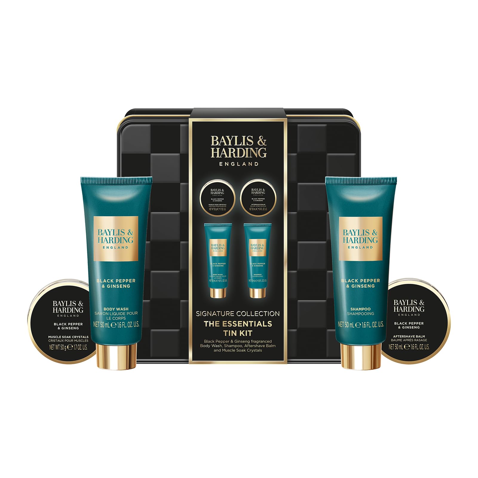 Baylis & Harding Mens Signature Essentials Tin Kit Gift Set 1 Pack