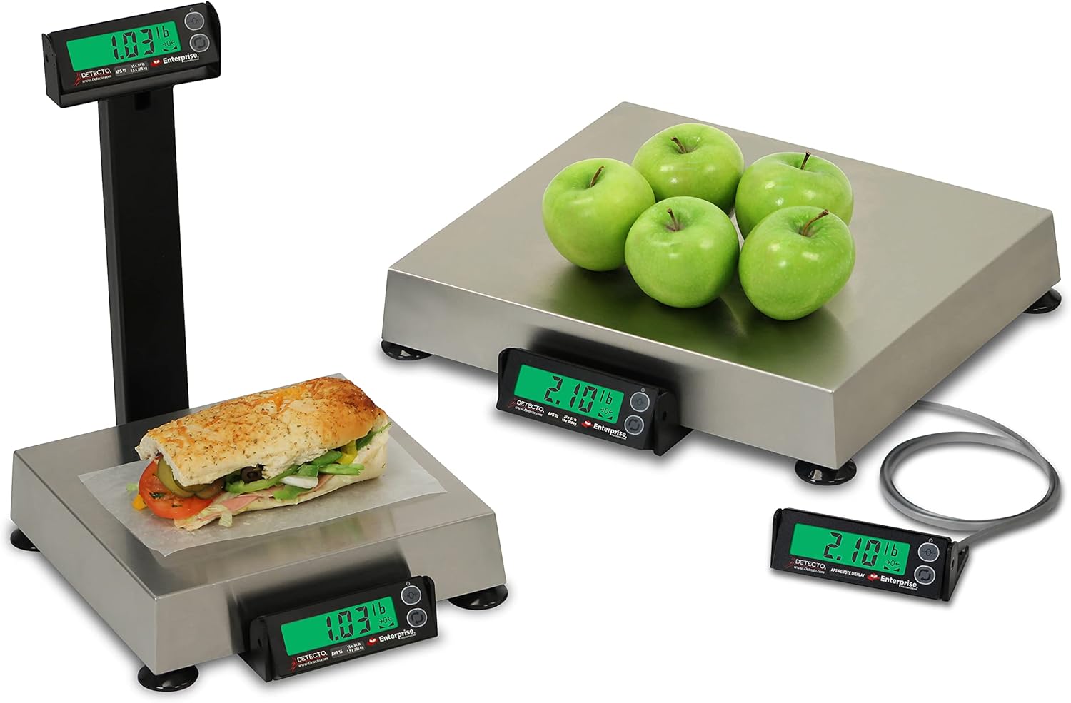 Detecto BT-1214 Ball Top Transfer 12" x 14" platform 1.32"H from platform stainl