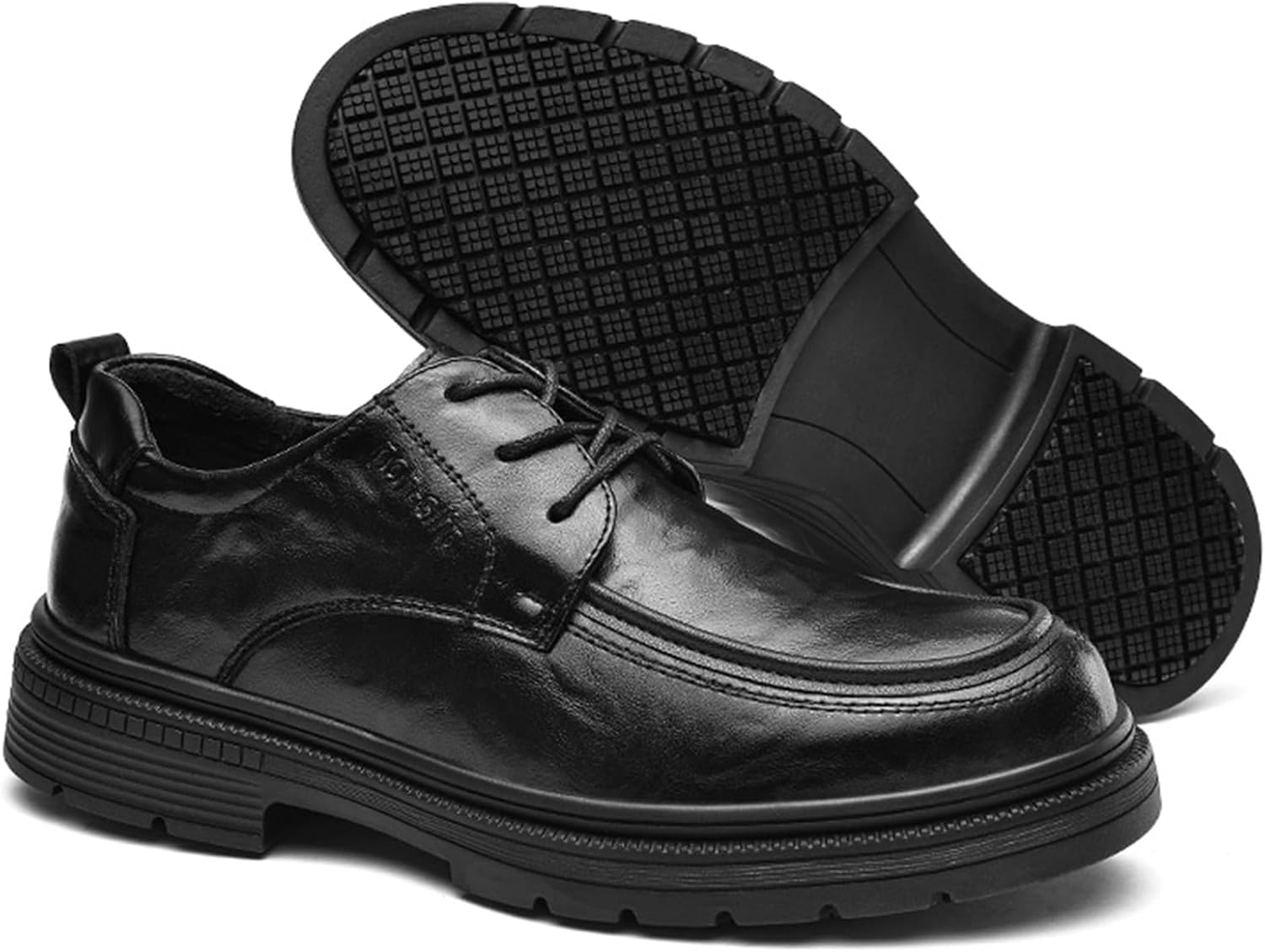 Nutropa Non Slip Work Shoes for Men Waterproof Oil Resistant Lightweight for Food Service Kitchen Chef Restaurant Classic Casual Walking Dress Shoes