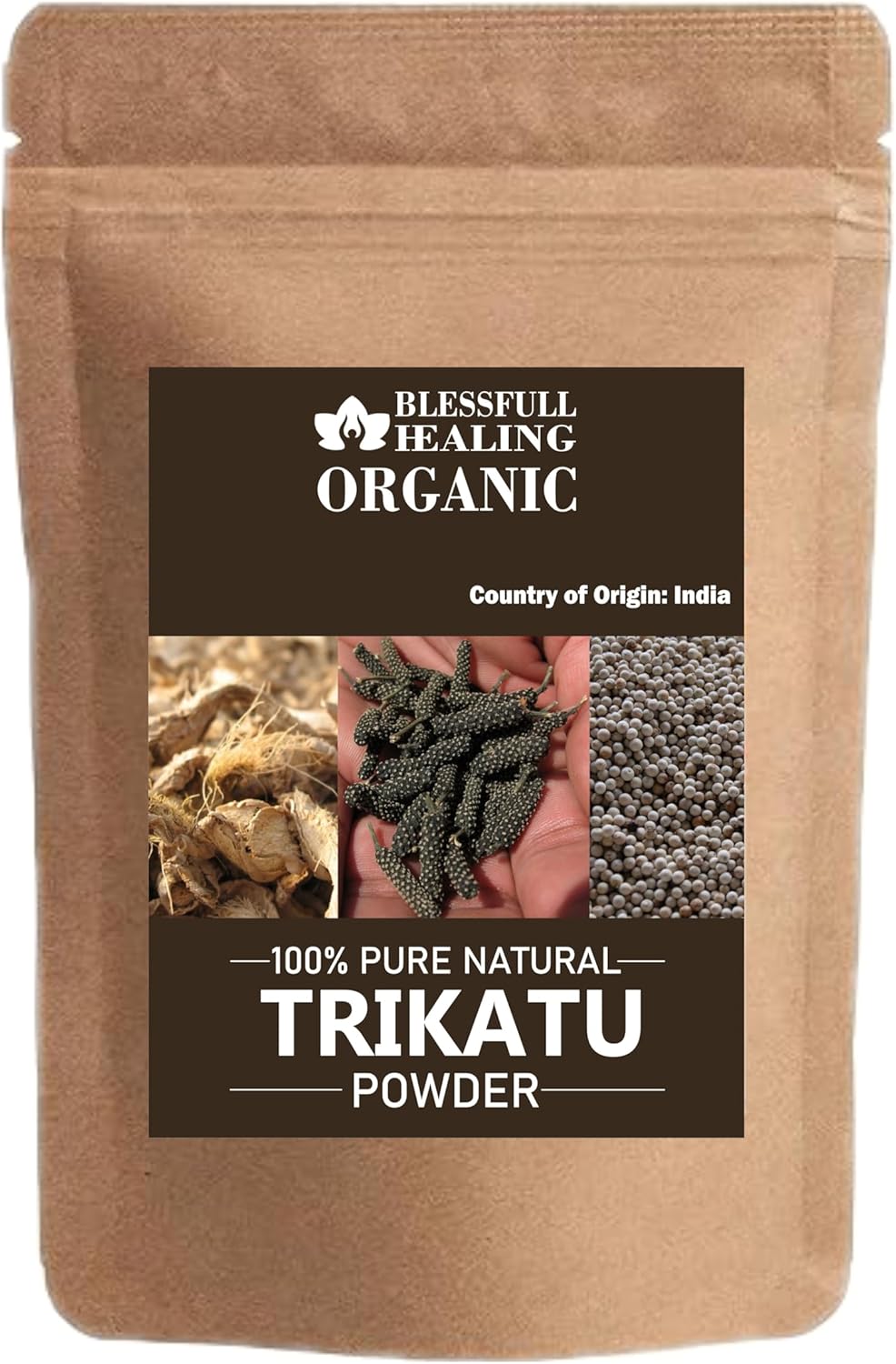 Blessfull Healing Organic Trikatu Powder 100% Pure Natural 200 Gram / 7.05 oz