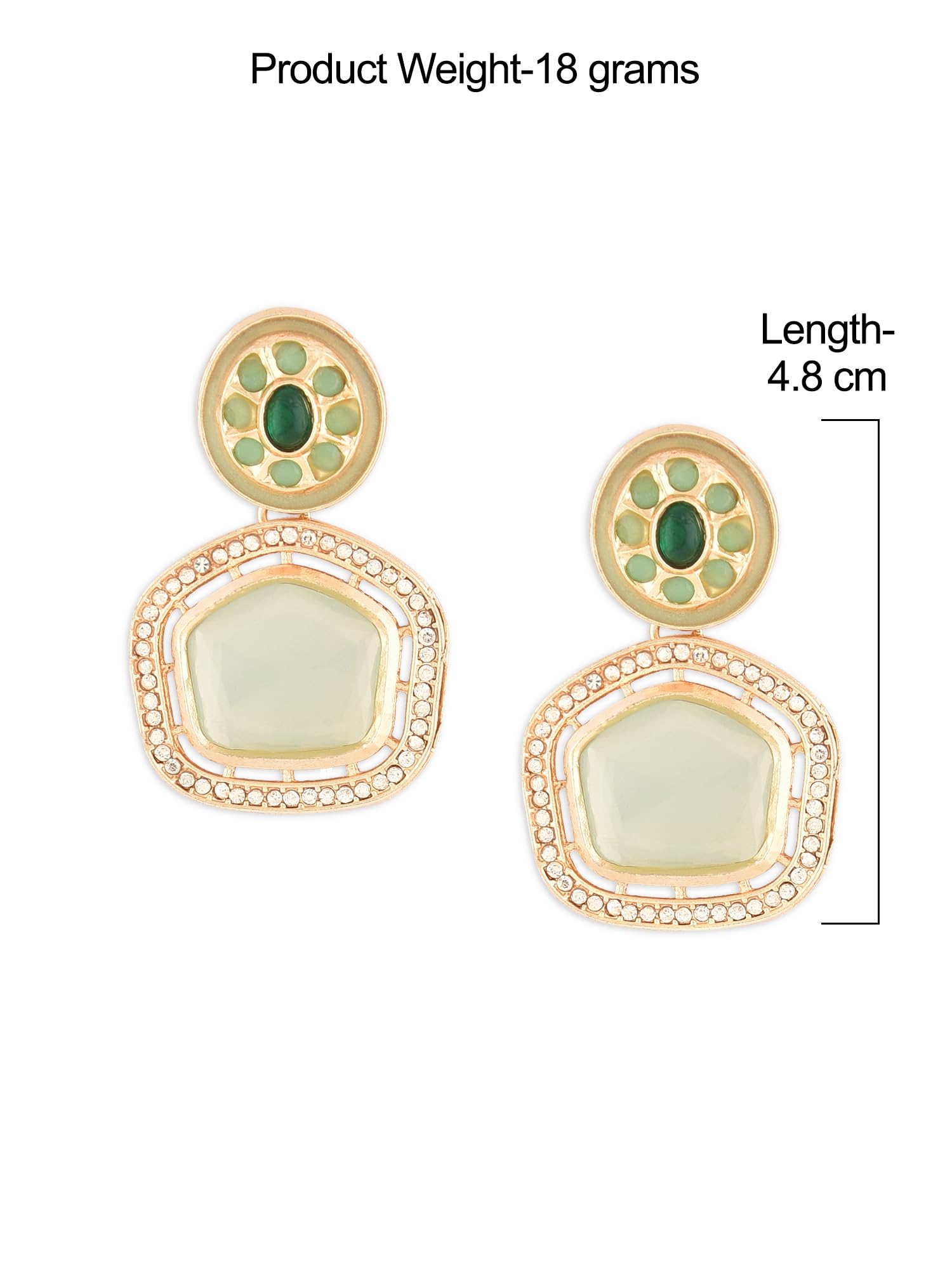 Stones & Austrian Diamond Drop Earring