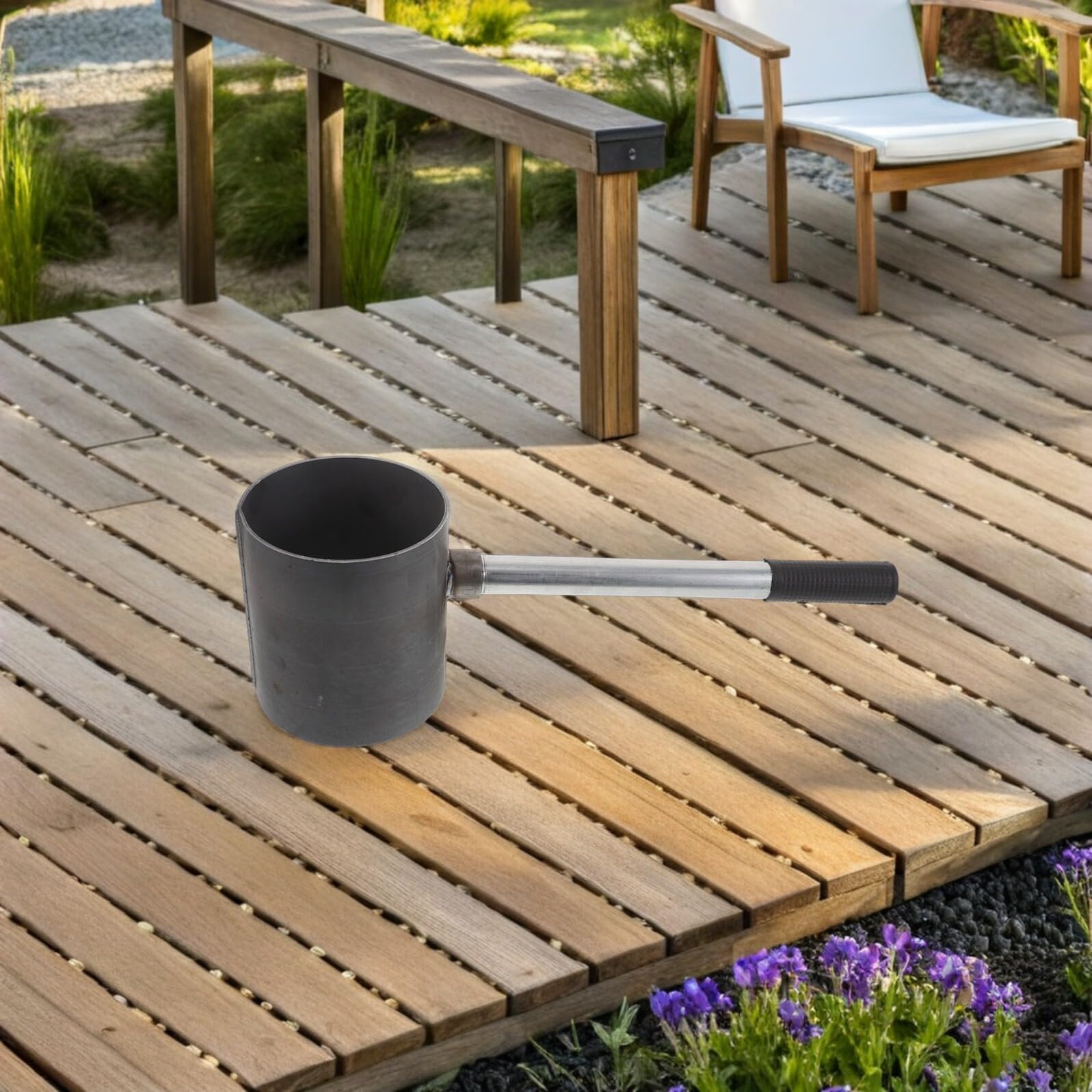 Zerodeko Chimenea para Encendido Rápido Carbón Cubo de Acero Resistente 12 CM Diámetro X 14 CM Alto Encendedor Portátil para Barbacoa y Picnic Cubo para Fuego y Seguro