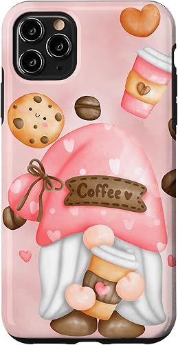 iPhone 11 Pro Max lindo café gnomie para los amantes del gnomo del jardín y la caja del jardinero