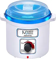 Mega Bell, Parafinero profissional para derreter parafina (Parafineiro), Bivolt, 400g, Branco com detalhes em azul