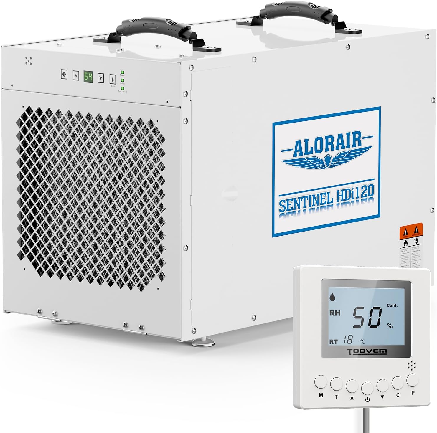 ALORAIR Sentinel HDi120 Crawlspace Dehumidifier Bundle with Remote Controller, Auto Defrost Commercial Crawl Space Dehumidifier for Basement
