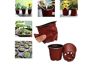 Nursery Pots for Plants 100 Pcs 4 Inch Thickened Soft Plastic Seed...