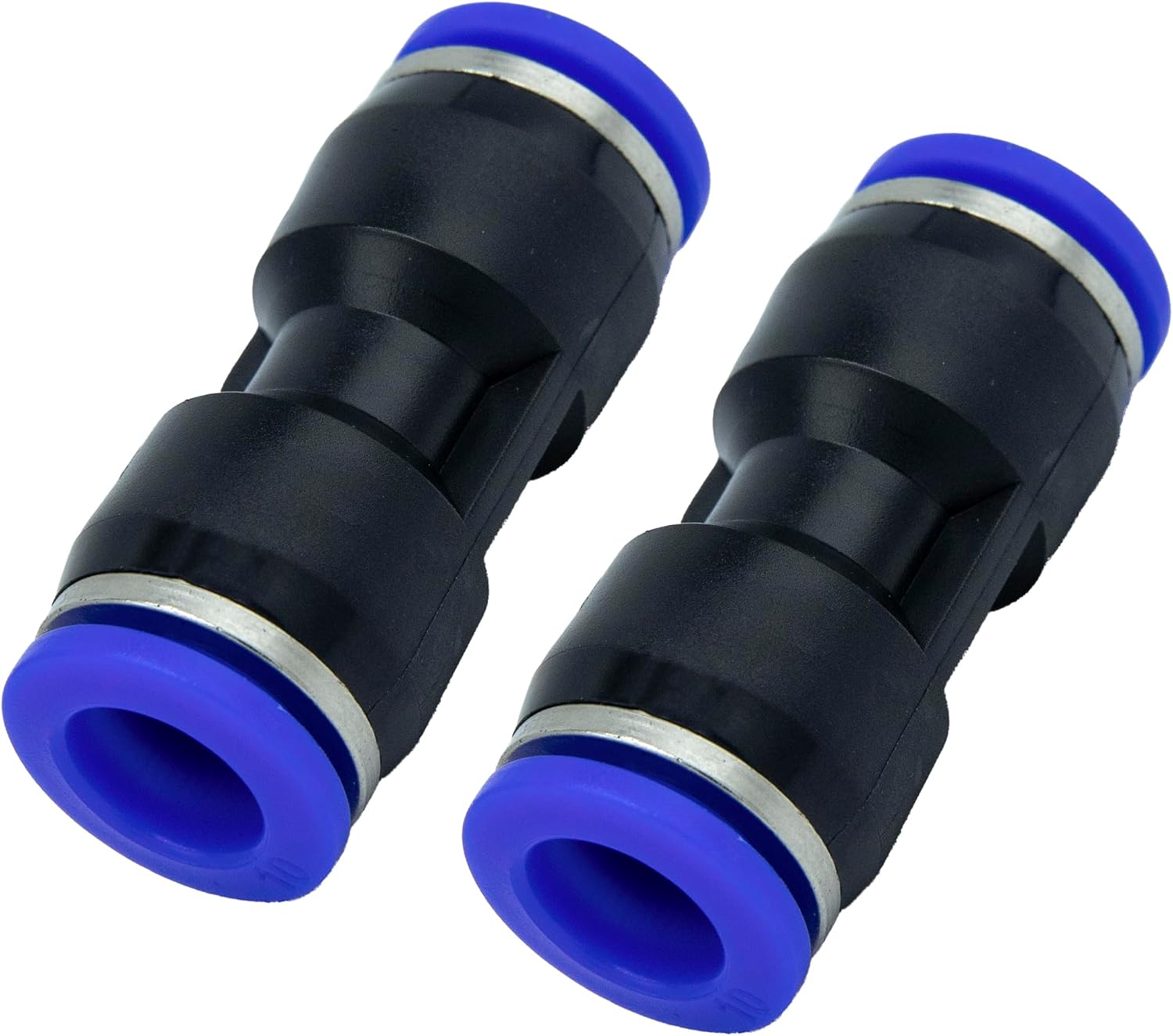 2 Pack Nylon Fuel Line Unions, 3/8 In, Replacement for Dorman 800-193, Universal Fit