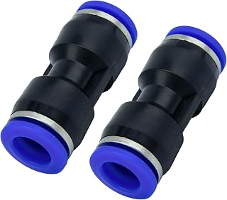 2 Pack Nylon Fuel Line Unions, 3/8 In, Replacement for Dorman 800-193, Universal Fit