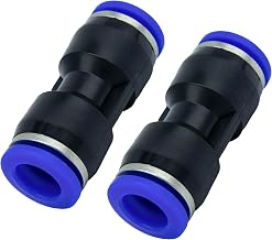 2 Pack Nylon Fuel Line Unions, 3/8 In, Replacement for Dorman 800-193, Universal Fit