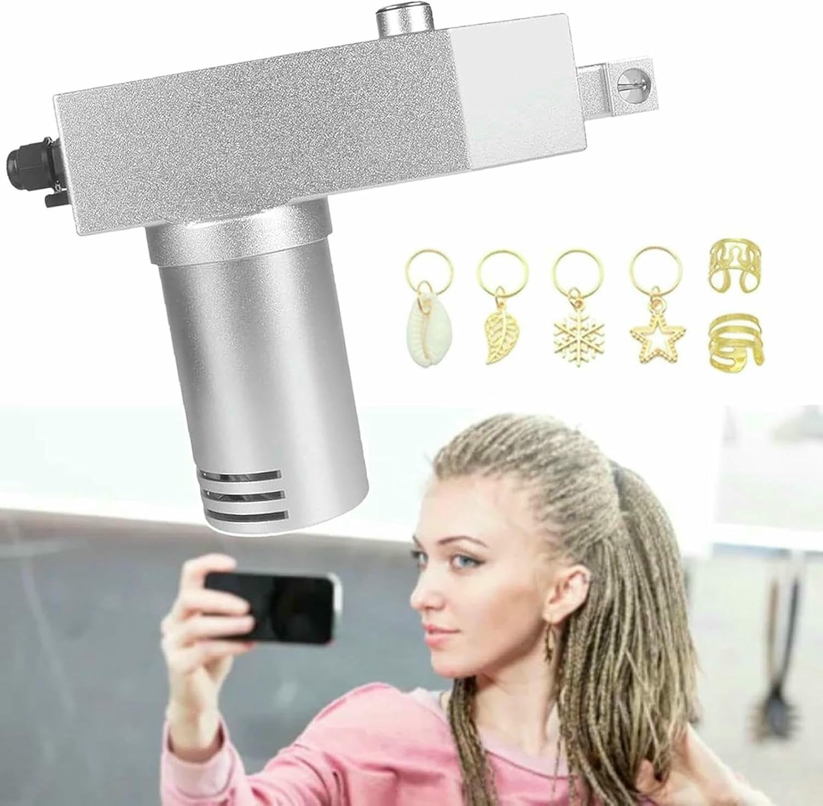 Máquina de rastas eléctrica para trabajar directo en la cabeza y agilizar tus peinados