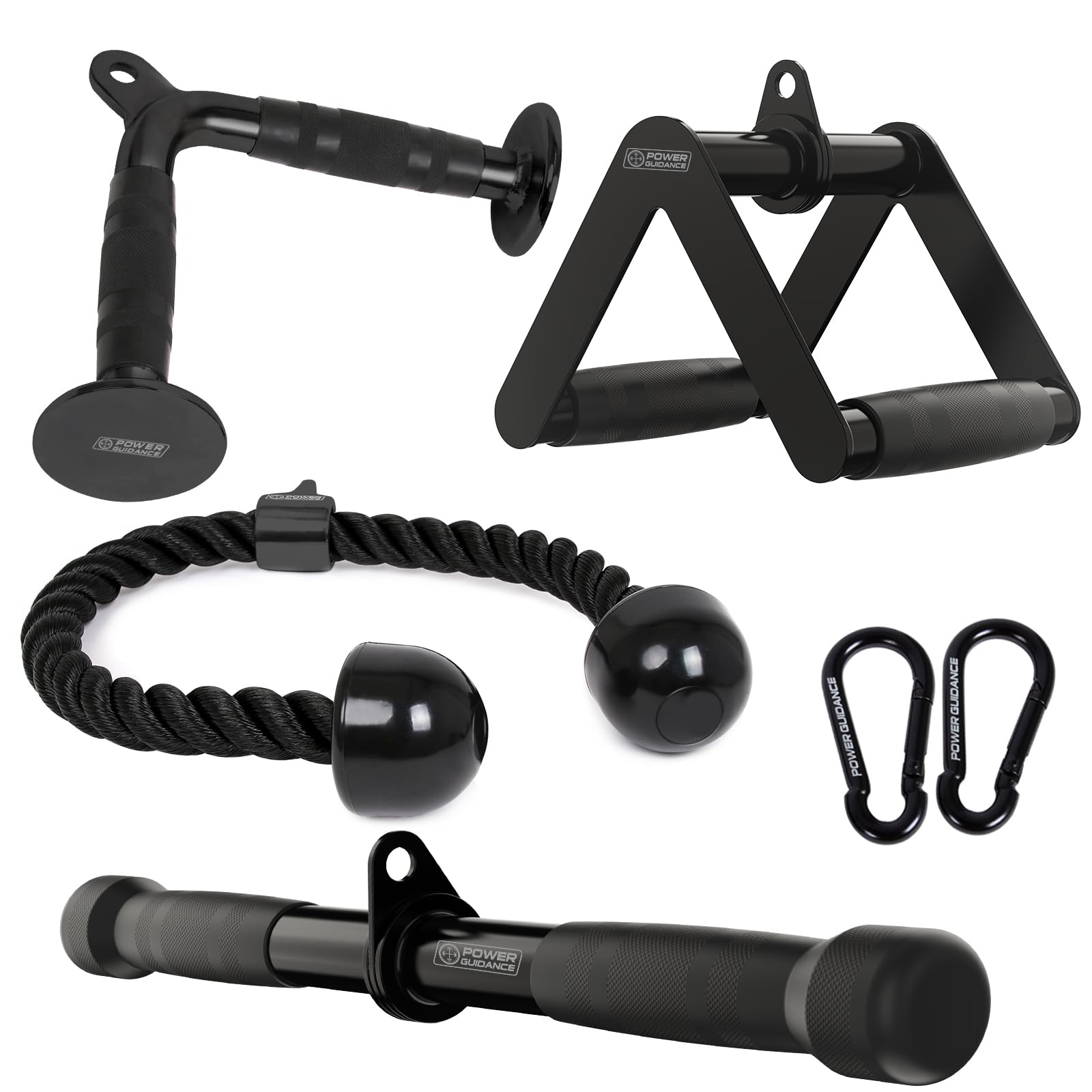 POWER GUIDANCE Attache de tirage pour triceps, accessoires de machine à câble pour salle de sport à domicile, attache de tirage LAT pour poids et fitness