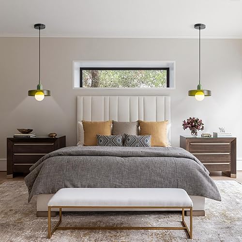 Miniatura 8 de Lámpara colgante de cristal vintage colgante lámpara moderna isla de cocina moderna mediados de siglo lámpara verde